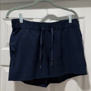 Lululemon Ready to Rulu Shorts Women’s 8 Navy Blue Lounge Athletic